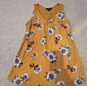 Floral Yellow Tank Top